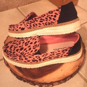 Hey Dude animal print shoes